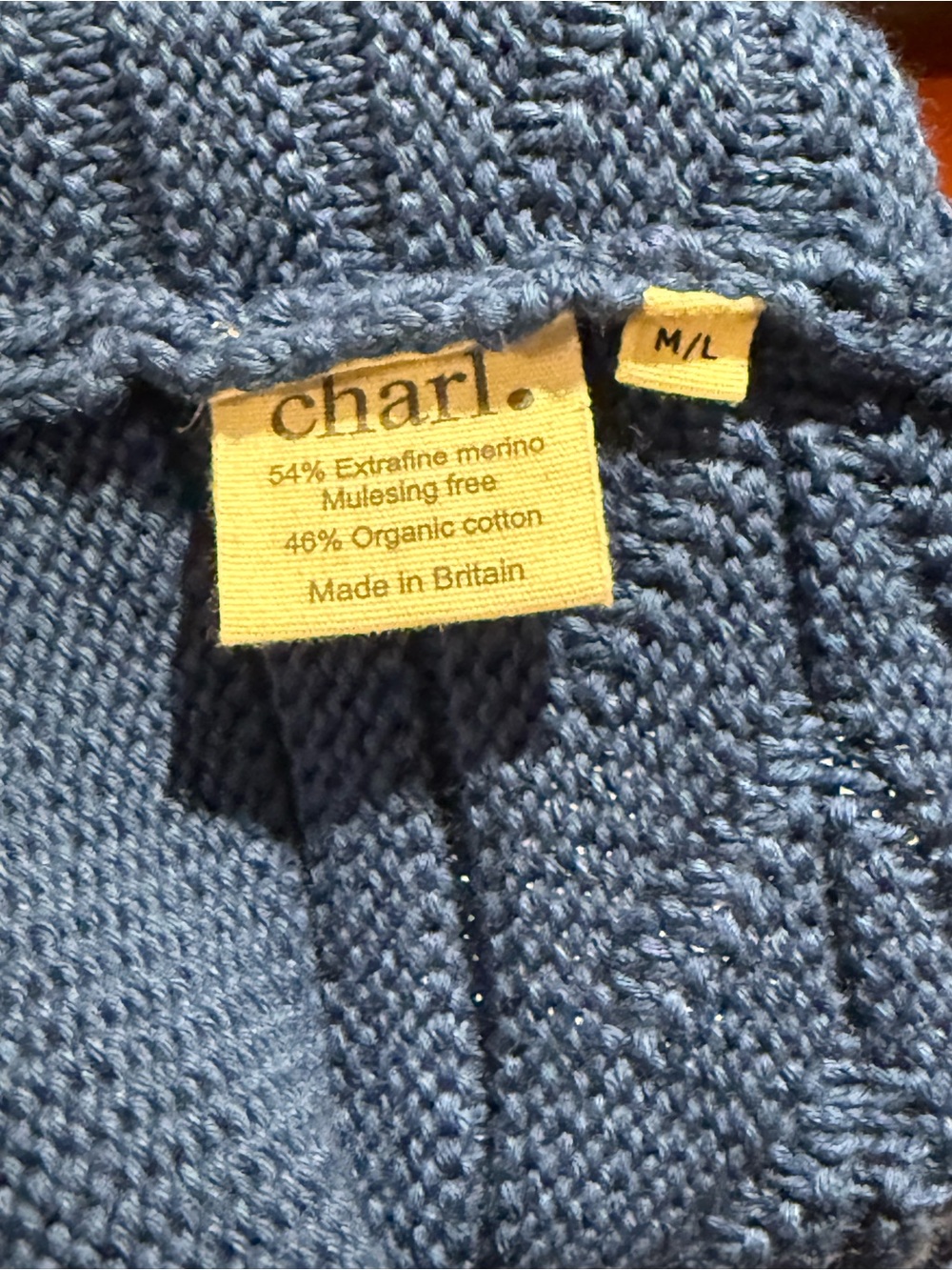 Charl Knitwear West Jumper in Blue - Picture 10 of 11